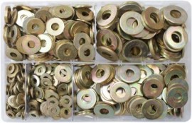 Assorted Flat Washers M5-M12 BZP (1000)