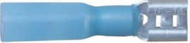 Blue Female Spade 6.3mm (heatshrink) (25)