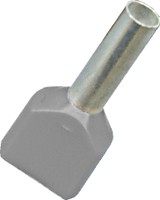 Twin Cord End 0.75mm - Grey
