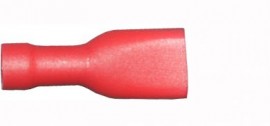 Red Female Spade 6.3mm Fully Insulated terminals