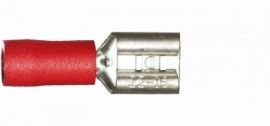 Red Female Spade 6.3mm terminals