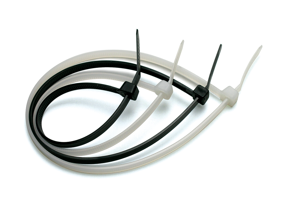 100x White Nylon Plastic Cable Tie Zip Wraps Ratchet Ties Wire Pack 2.5MM X 120M 